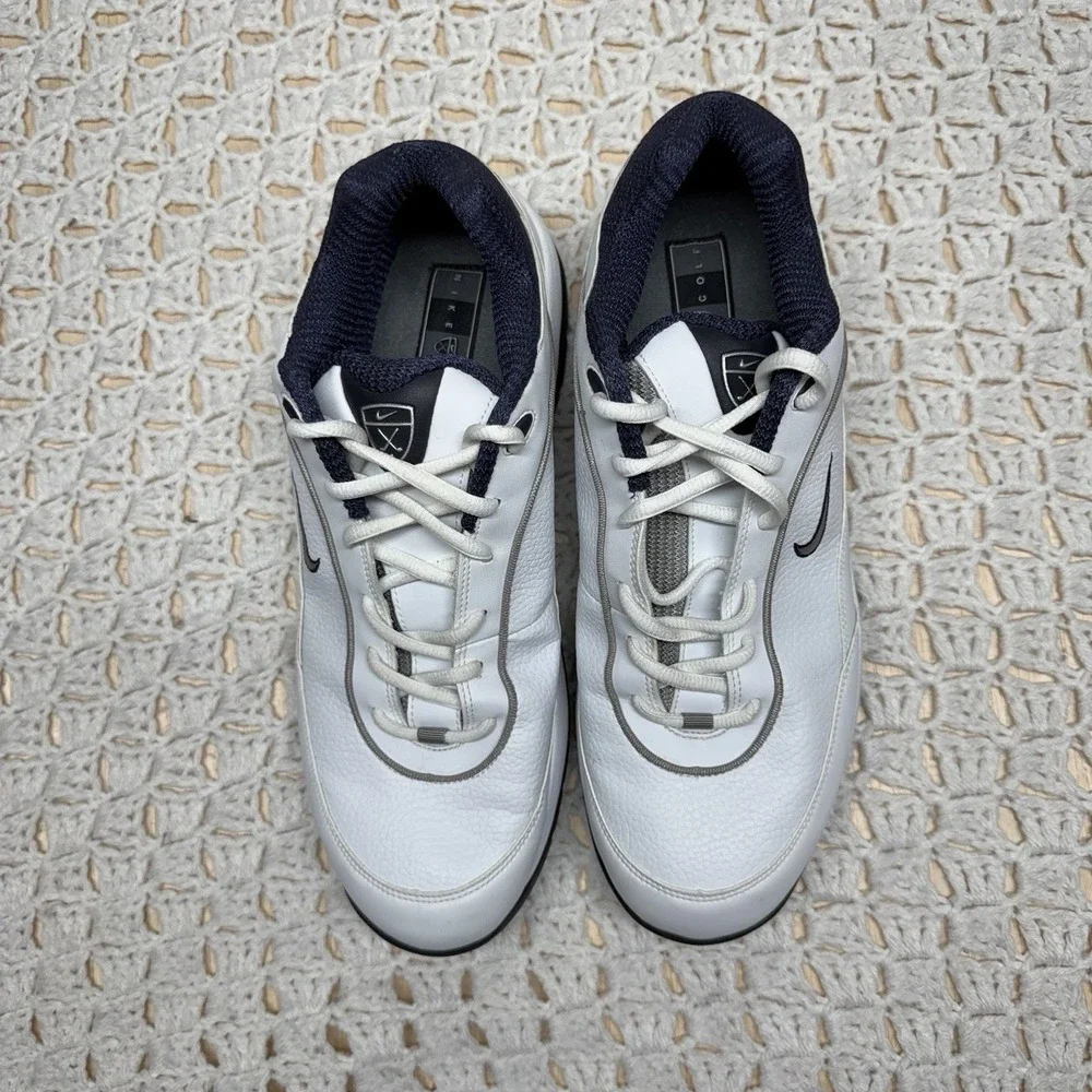 Nike Air Challenge Golf Shoes Mens 9,5 White Leather Classic Retro 183911-141